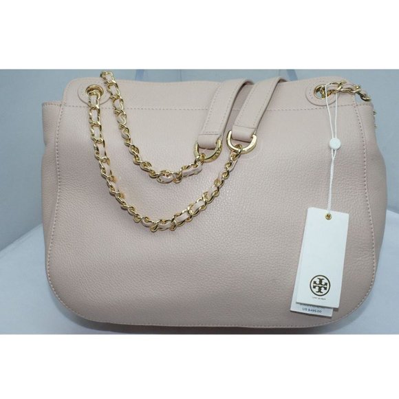 Tory Burch Bags Tory Burch Beige Quilted Shoulder Bag Leather